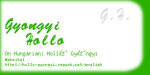 gyongyi hollo business card